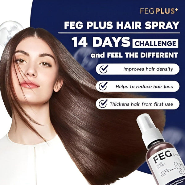 FEG Hair Growth Spray (Pack of 2) with Derma Roller for Men & Women | Hair Regrowth Solution | Free UAE Delivery